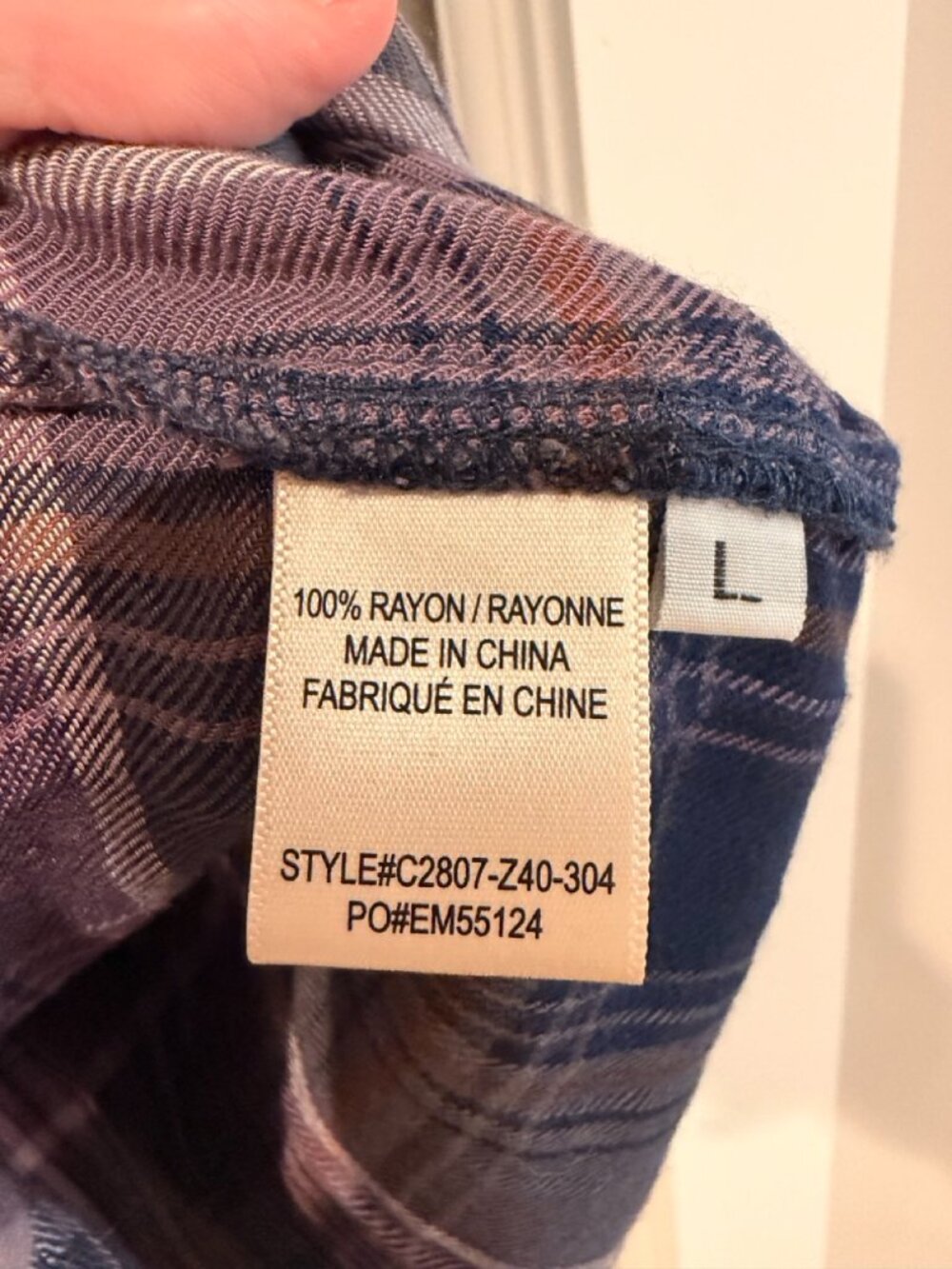 Anthropologie Cloth & Stone Short Sleeve Flannel Top. EXTRA soft fabric. Size L - Picture 7 of 7